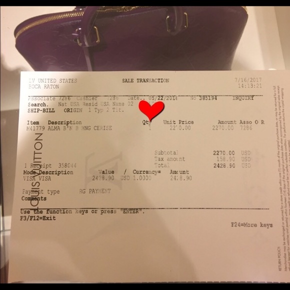 LOUIS VUITTON Monogram Alma BNB Red - Picture 8 of 8