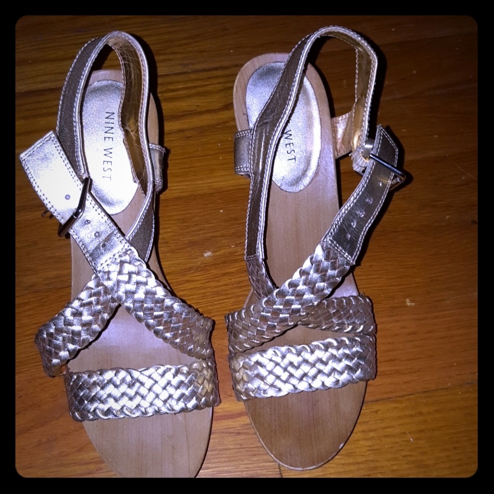 Nine West Gold Sandals