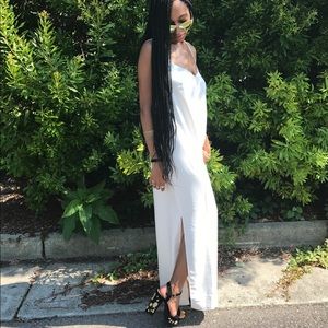 White slip dress from missguided .