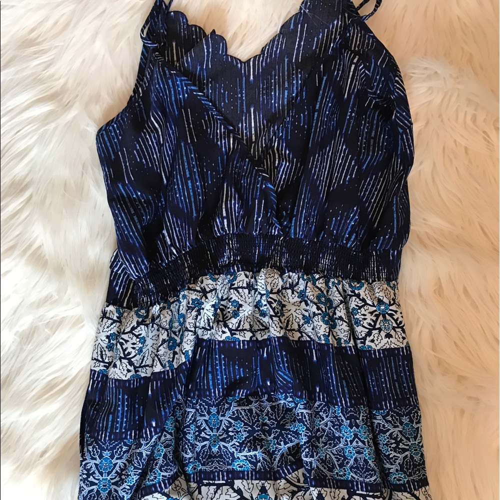 Blue floral romper - Picture 2 of 3