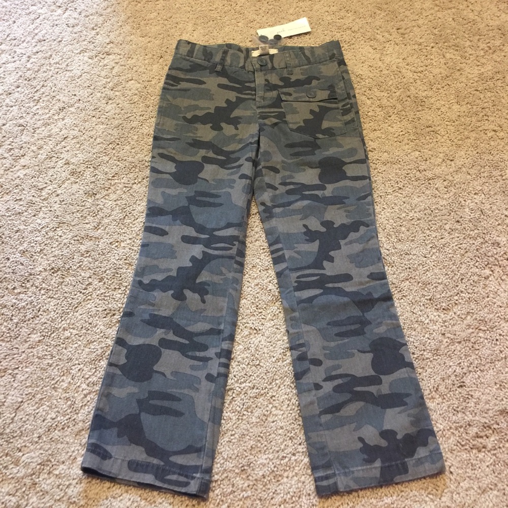 NWT Peek Sz 6 Boys Gray Camo El Dorado Pants