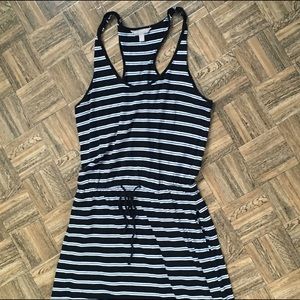 Black and White striped maxi small
