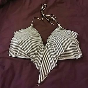 🇺🇸Flounce Navy White Stripe Bikini Top🇺🇸