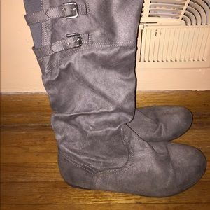 Gray boots