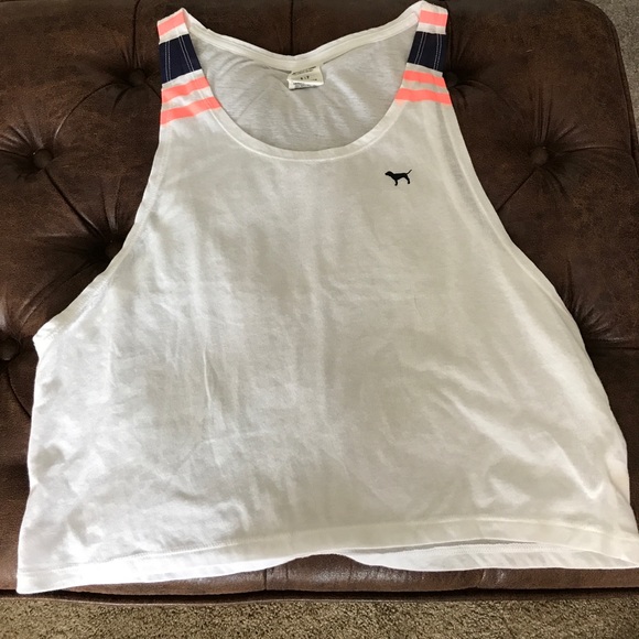 PINK cropped sleep tank-S - Picture 1 of 3
