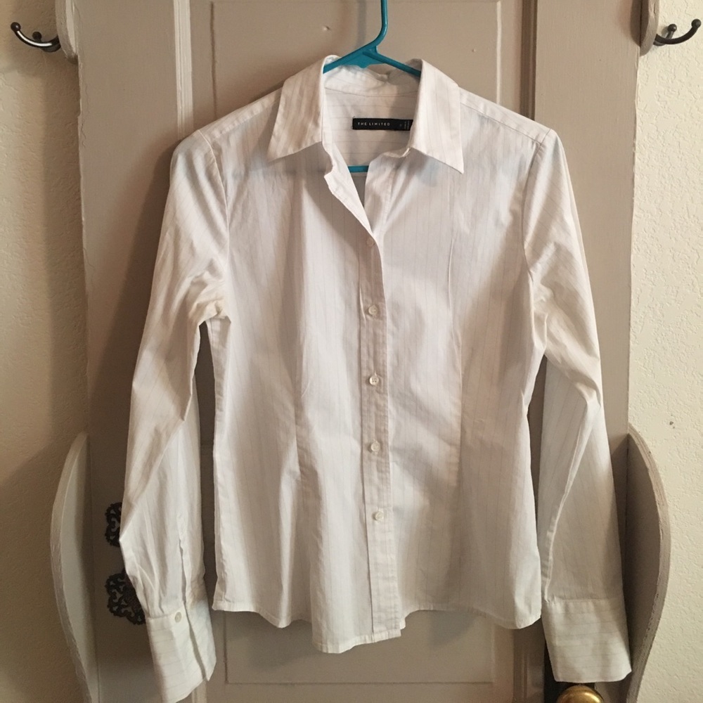 Beautiful pinstriped button down blouse