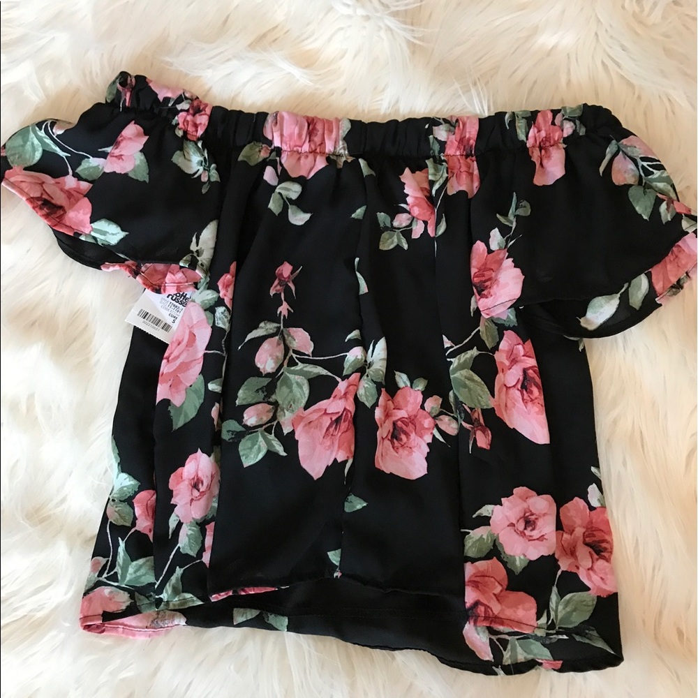 Floral off the shoulder top