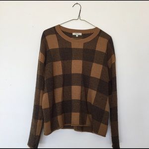 Madewell Black and Orange/Brown Sweater
