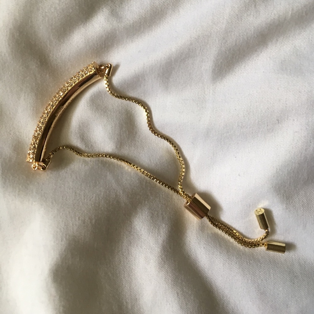 CZ Stone and Gold Plated Bracelet