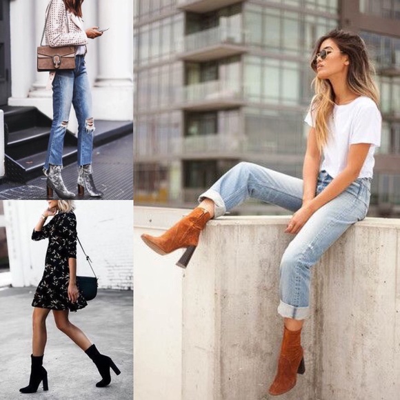 KENDALL Crushed Velvet Ankle Bootie - Picture 4 of 4