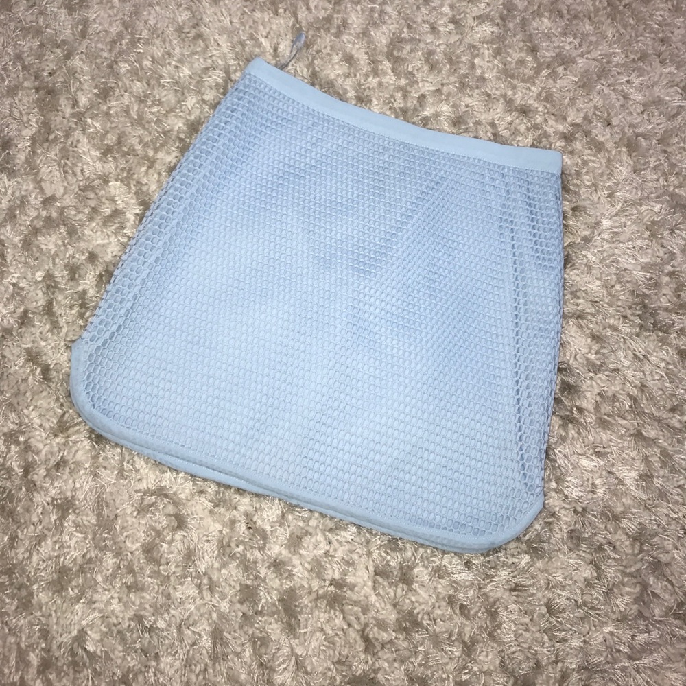 Jersey netted mini skirt