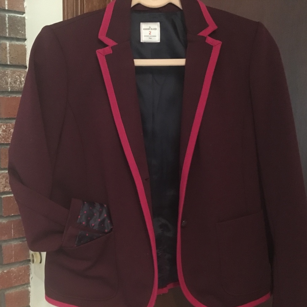 Burgundy blazer