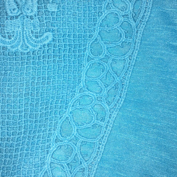 Blue Crochet Back Top - Picture 3 of 4