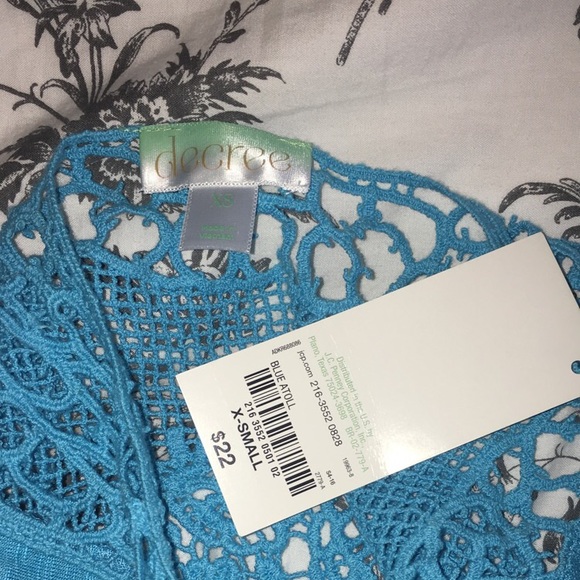 Blue Crochet Back Top - Picture 4 of 4