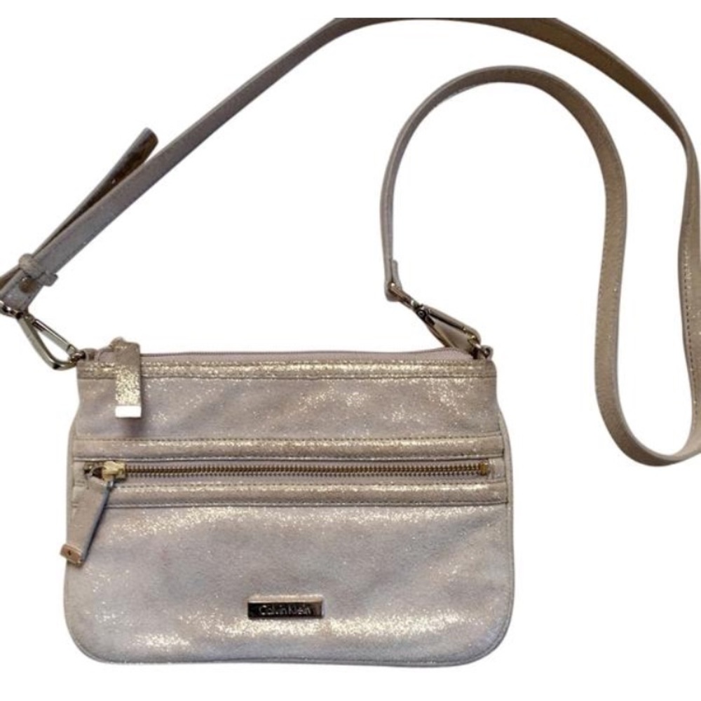 Calvin Klein Metallic Leather Crossbody