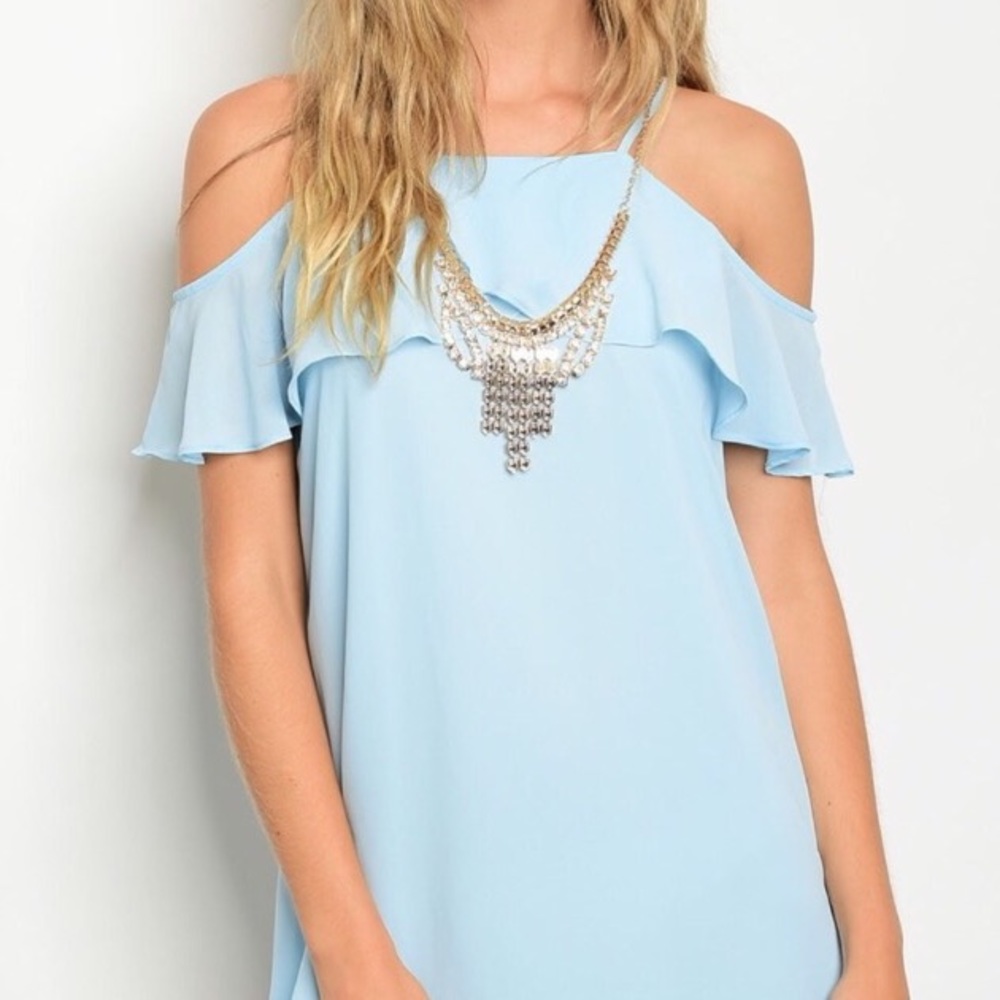 Clearance π Make an Offer-Cold Shoulder Dress - Picture 2 of 3