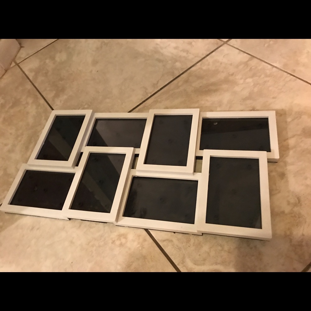 WHITE picture frame hang up or stand up