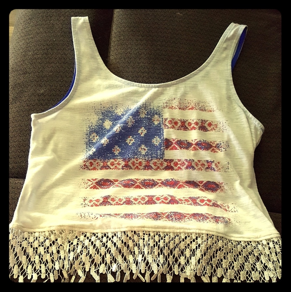 "3 for $15" americana crop top new
