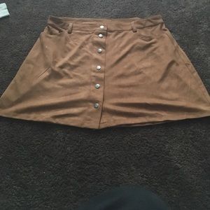 Suede skirt