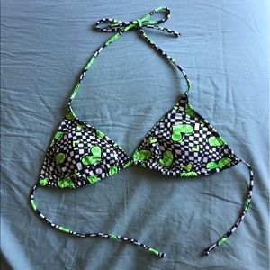 NW.OT Checkered/Heart Bikini Top