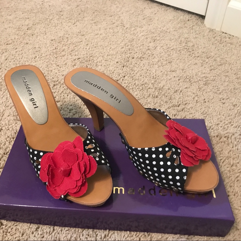 Almost new Madden Girl Slides