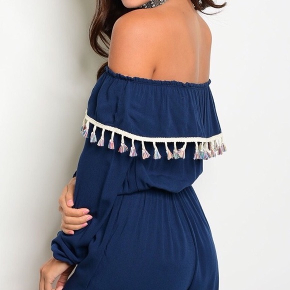 Clearance🆑 Final 💲HP🥇Romper with Tassels - Picture 3 of 3