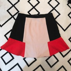 Zara ColorBlock Skirt Size M