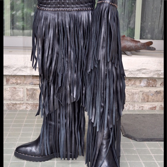 Brand new Ivy Kirzhner Fringe Stud Boots sz 6 1/2 - Picture 4 of 8