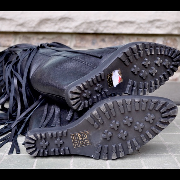 Brand new Ivy Kirzhner Fringe Stud Boots sz 6 1/2 - Picture 7 of 8