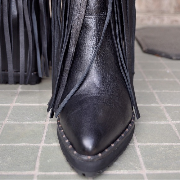 Brand new Ivy Kirzhner Fringe Stud Boots sz 6 1/2 - Picture 8 of 8