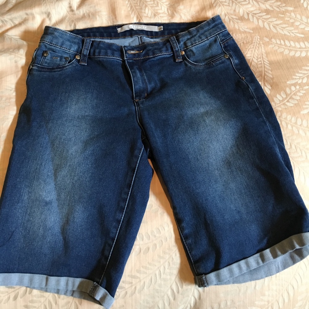 Faded soft, light-weight Jean shorts.