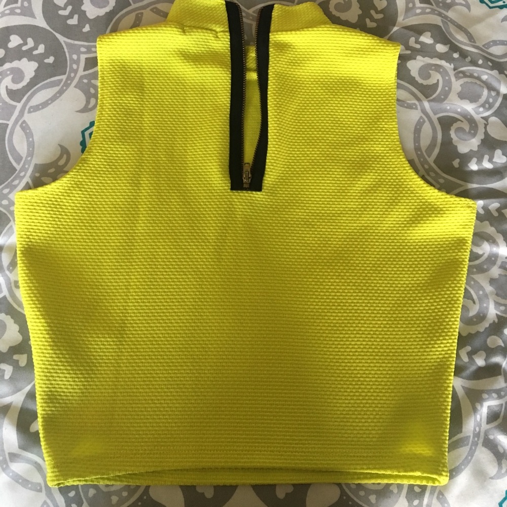 River Island Neon Yellow crop top 🌞