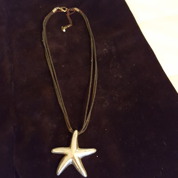 🧡 Starfish on Leather Cord 🧡 - Picture 1 of 3