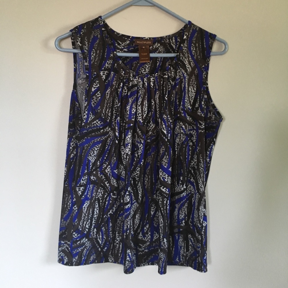Silky pleated tank