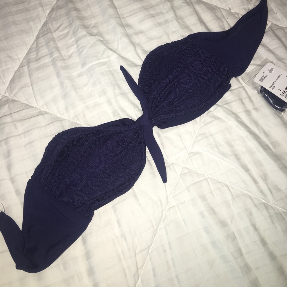 navy lace bikini top!