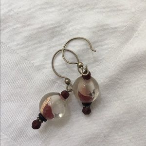 Vintage Chinese glass bead earrings
