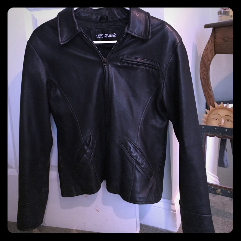 Black leather jacket