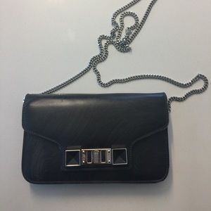 Proenza schouler grey clutch with strap