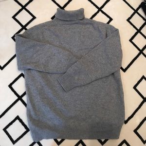 100% Cashmere Grey Sweater | Size 4-6 | Turtleneck