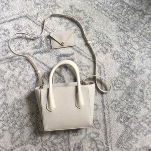 Dagne Dover Beige "Linen" Tiny Tote
