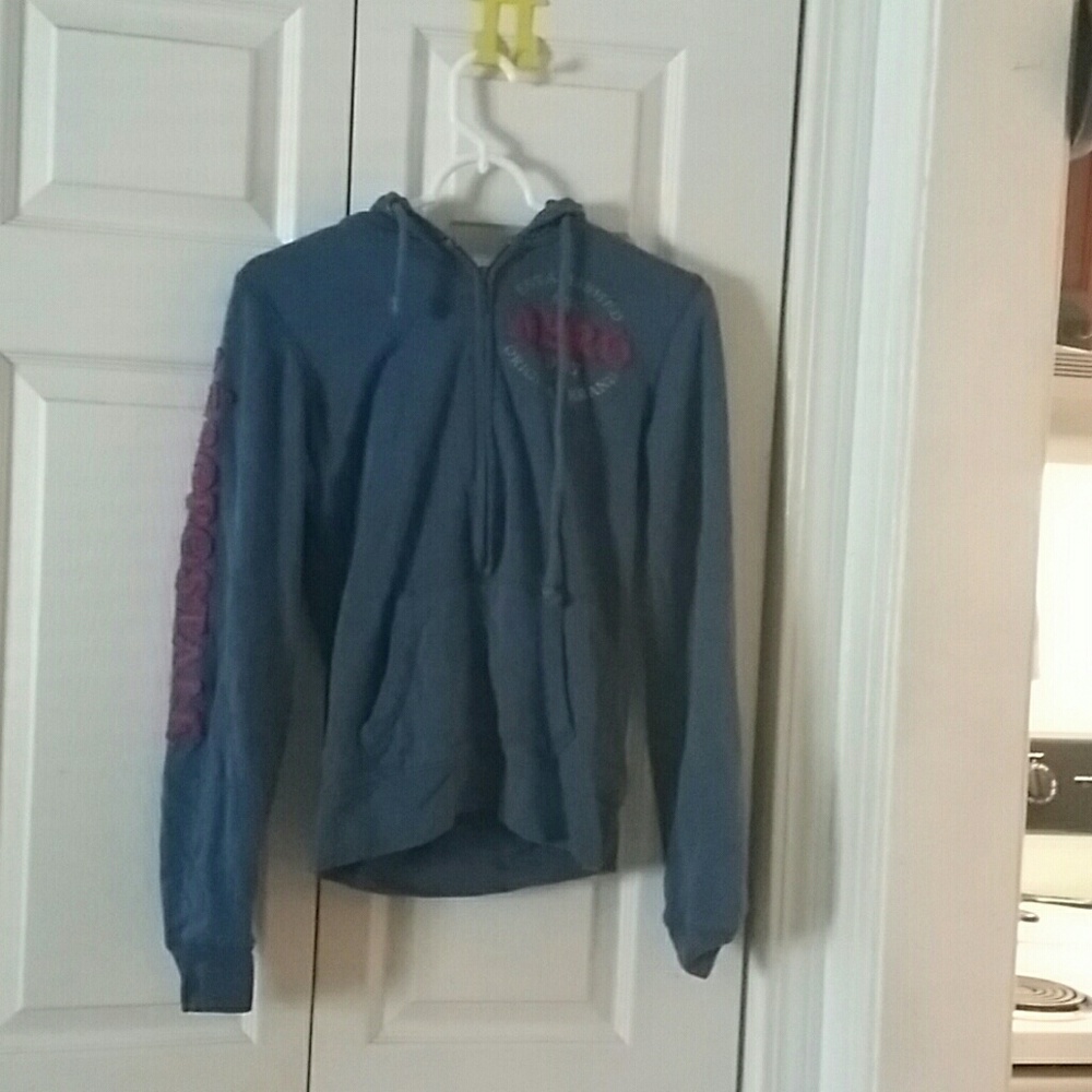 Blue and pink aeropostale mid zip jacket