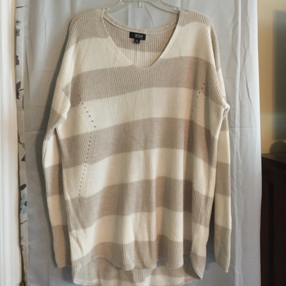 Tan and cream striped Sweater