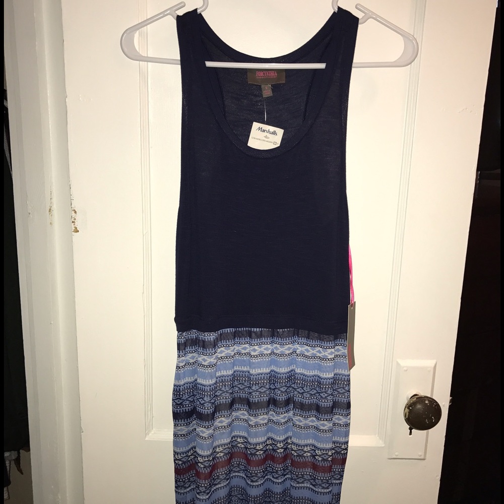 Flowy Blue Racerback Maxi