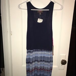Flowy Blue Racerback Maxi