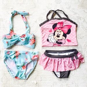 2 New bathing suits size 3T boutique and Disney!