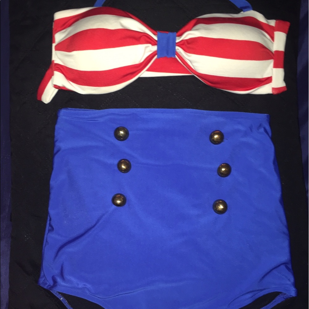 Pin up style sailor swimsuit