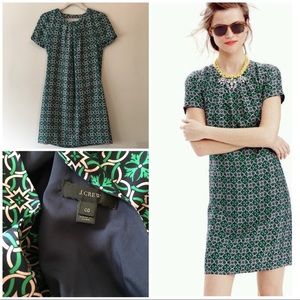 J. Crew Swoop Dress in Latticework Medallion