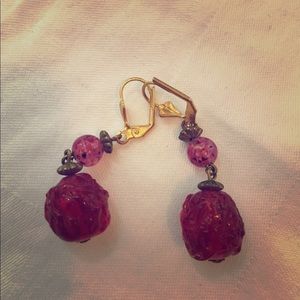 Vintage glass earrings