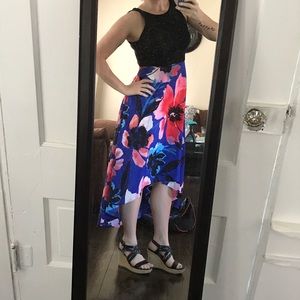 Beautiful Floral High-Low Dress