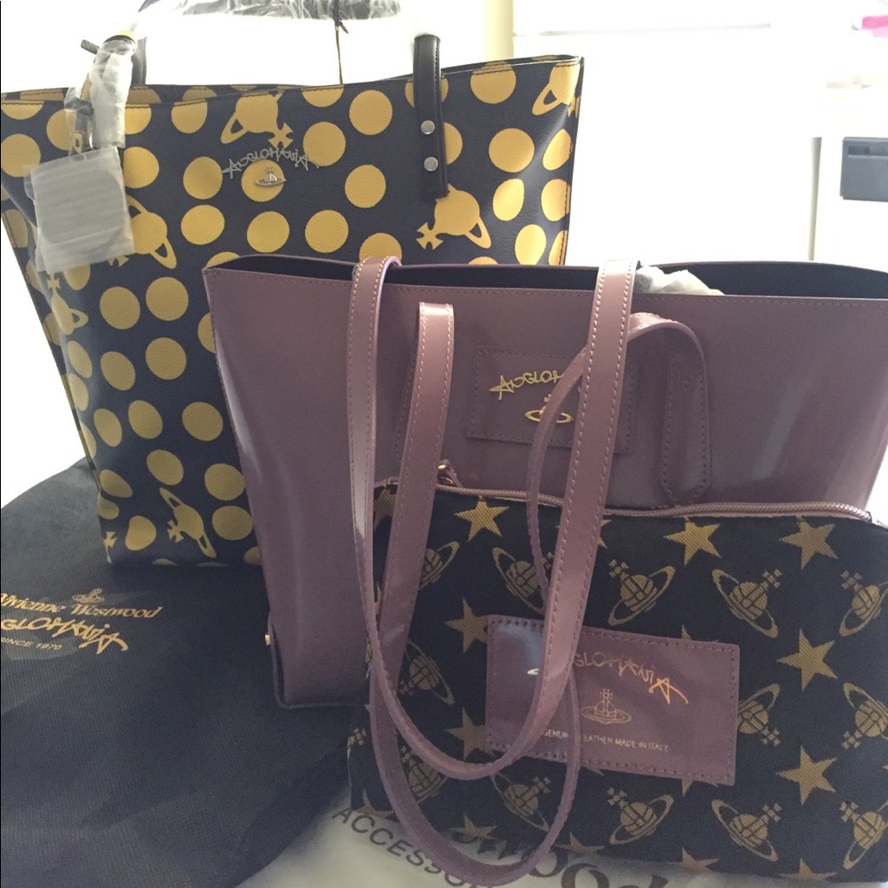 Authentic Vivienne Westwood set of 3 totes